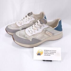 Taos Direction Nylon Lace Up Casual Shoe Womens Size 6.5 DIR-14046 White Blue